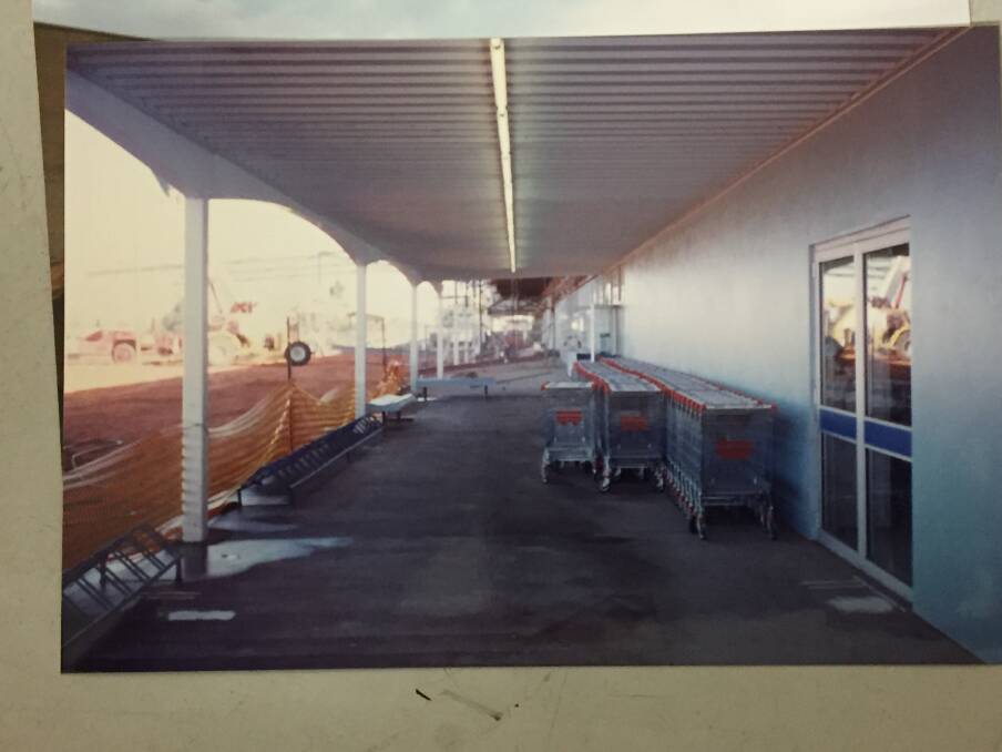 BACK IN THE DAY: Construction work taking place at Dubbo's Big W store in the early days. Photo: CONTRIBUTED