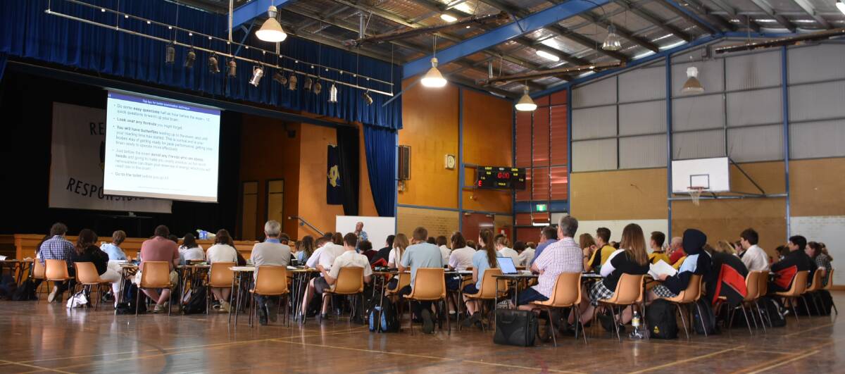 NUMBERS: More than 100 students from across the Central West attended this year's preliminary HSC Maths study day, held at Cowra High school. Photo: Ben Rodin