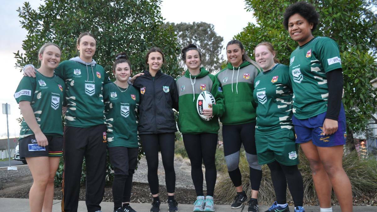 ACADEMY MEMBERS: Western academy members (from left) Lailee Phillips, Kaitlyn Phillips, Kiara Sullivan, Molly Hoswell, Demi Chapman, Kayla Hasson, Zarlia Griffiths and Tabua Tuinakauvadra are gearing up for the 2019 WWRL season. Photo: NICK MCGRATH