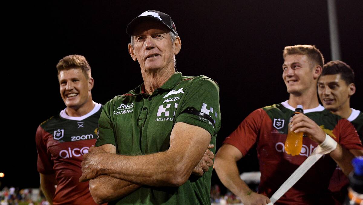 ALL SMILES: Wayne Bennett has been in charge of the Bunnies for less than six months and has made an immediate impact. Photo: AAP