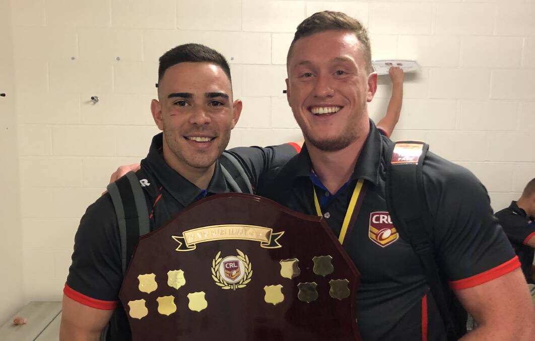 HAWK TALK: Former two blues under 18s title winners Tony Pellow and Max Wolfson helped Illawarra South Coast Dragons to the under 23s country championship crown on Saturday. Photo: CONTRIBUTED