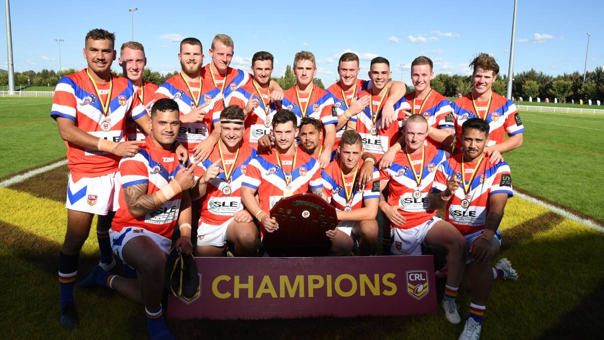 CHAMPIONS: The Illawarra South Coast boys victorious at Mudgee, Max Wolfson (back, fourth from left), Tony Pellow (back, third from left) and Nick Greenhalgh (back, second from left) helped the Dragons win. 
