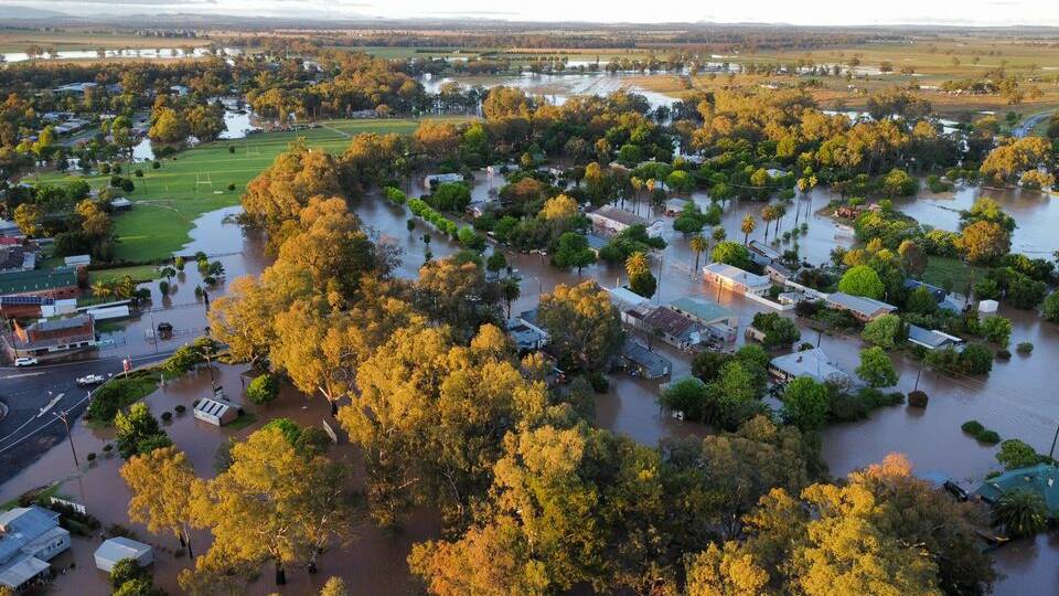 Major flooding in Eugowra on Monday, November 14, after 120mm of rain in the central west. Picture NSW SES Facebook