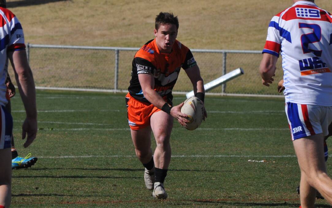 FISKY BUSINESS: The Tigers are hoping the likes of young forward James Fisk will kick-on and lead Nyngan into the 2018 season. Photo: NICK McGRATH