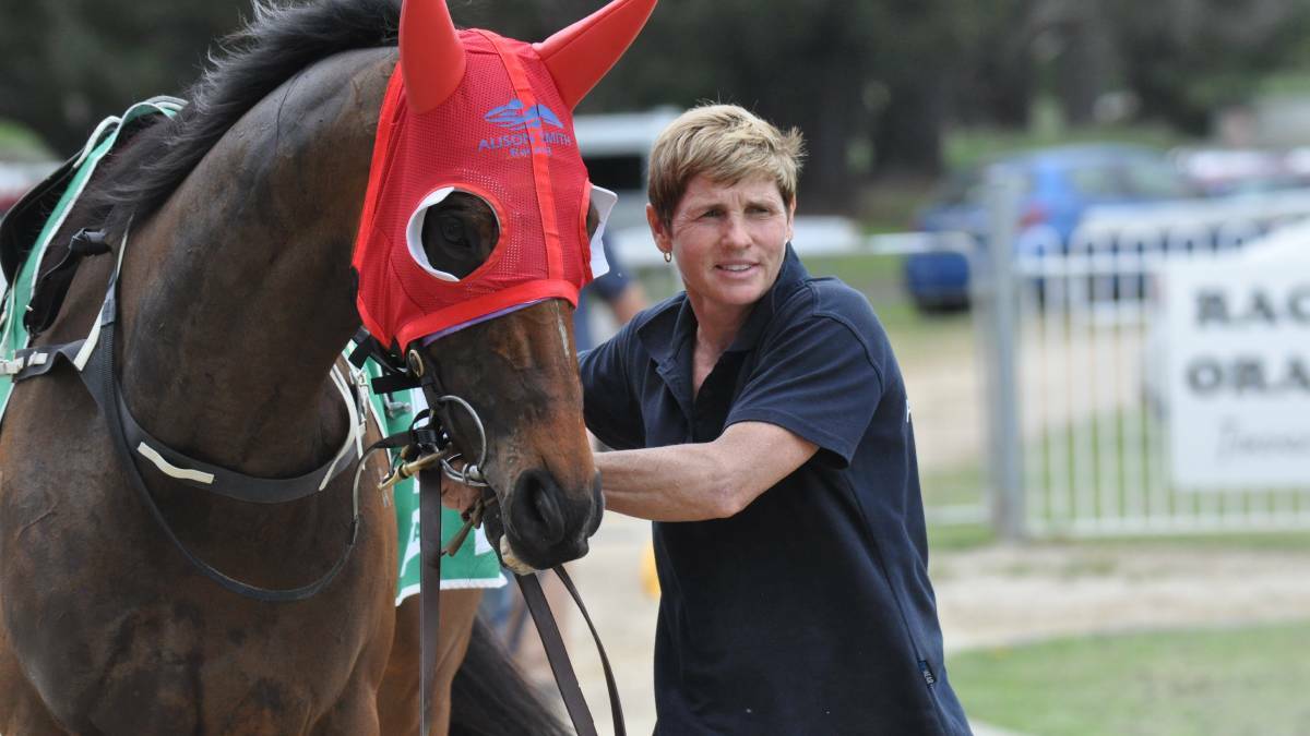 Alison Smith in the mounting yard at Towac Park. Photo: NICK McGRATH