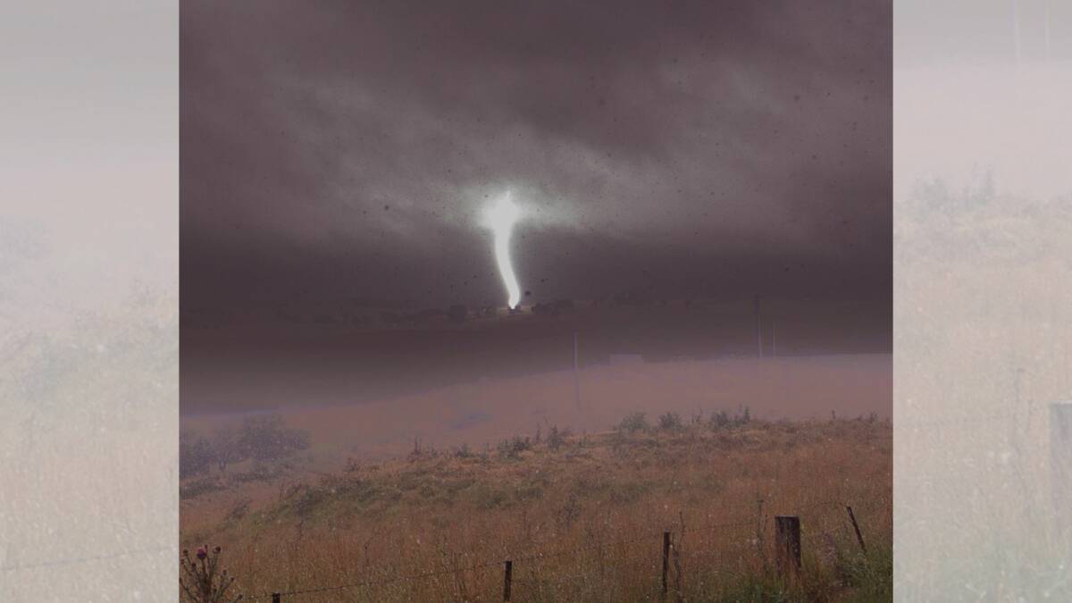 This bolt of lightning near Blayney was part of a wild night of weather across the region. Picture by Brad Hodge Photography