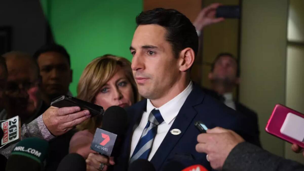 Relief: Billy Slater addresses the media after he was cleared by the judiciary. Photo: AAP