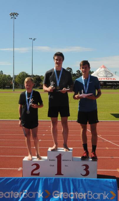 MALE 4KM: Mitchell Olbrich completed the double, winning gold ahead of Lockie Townsend and Thomas Dale.