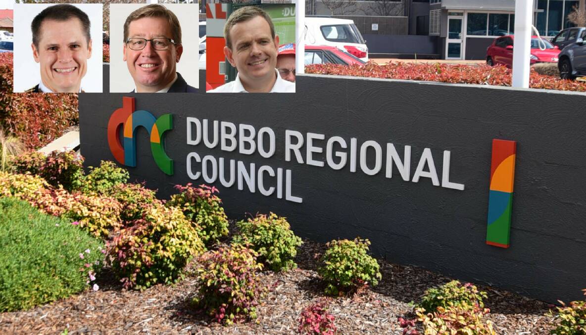 TALKING POINT: Mathew Dickerson, Troy Grant and Stephen Lawrence
have each had their say on the anniversary of council amalgamations.