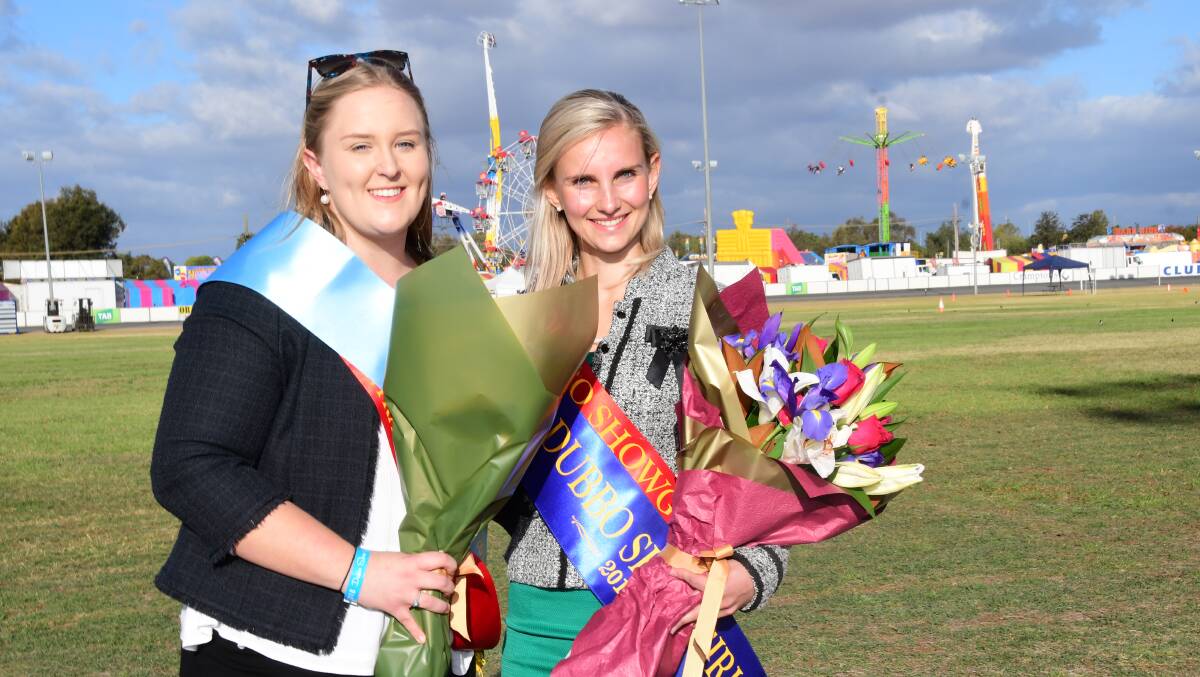GREAT REPRESENTATIVES: Dubbo's 2018 Miss Showgirl runner-up Isobel Humphreys and winner Josie Anderson. Photo: AMY McINTYRE