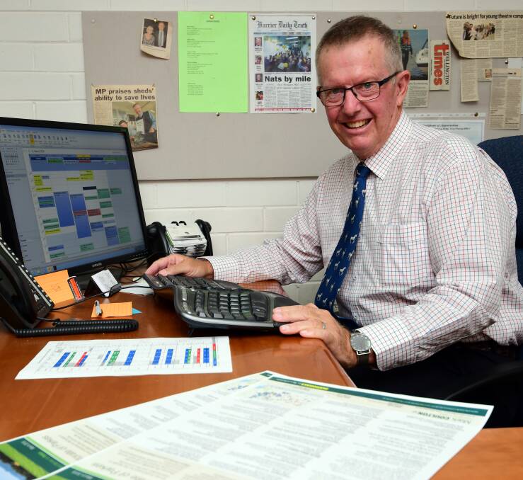 FULL SCHEDULE: Newly-appointed Assistant Minister for Trade, Tourism and Investment, Mark Coulton, at his Dubbo office on Thursday. Photo: BELINDA SOOLE