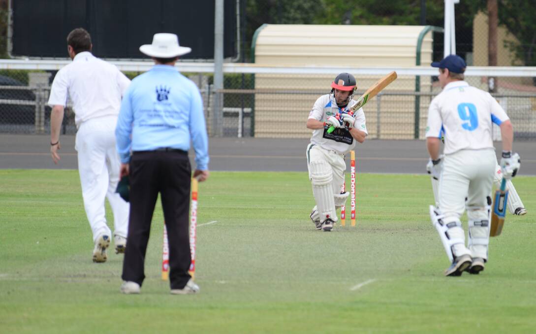 RUN MACHINE: Jordan Peacock at the crease for Dubbo last Saturday. The in-form opener will be a key for Newtown this weekend.