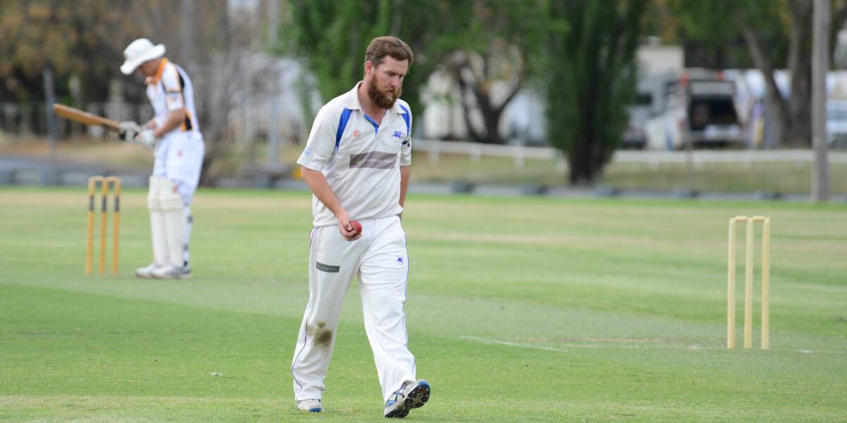 FEAR THE BEARD: Macquarie captain Joe Haylock got through 14 overs for his team on Saturday against Newtown. Photo: BELINDA SOOLE