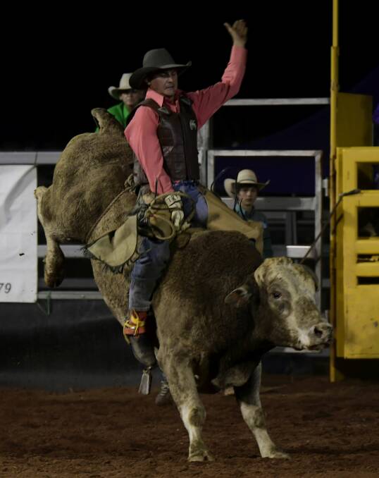 RIDE 'EM COWBOY: Jackson Gill, seen here riding Congo, will be one of the main competitors taking part in the Xtreme Bulls event at the Macquarie Inn on Saturday night.