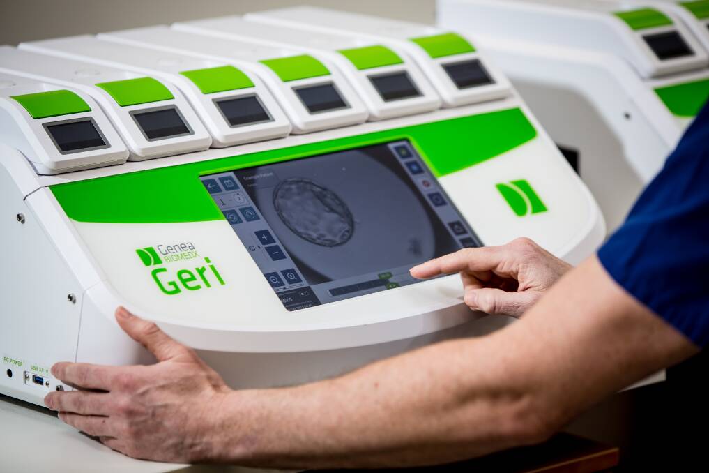 AUSTRALIAN TECHNOLOGY: A Geri incubator with embryo. Photo: GENEA
