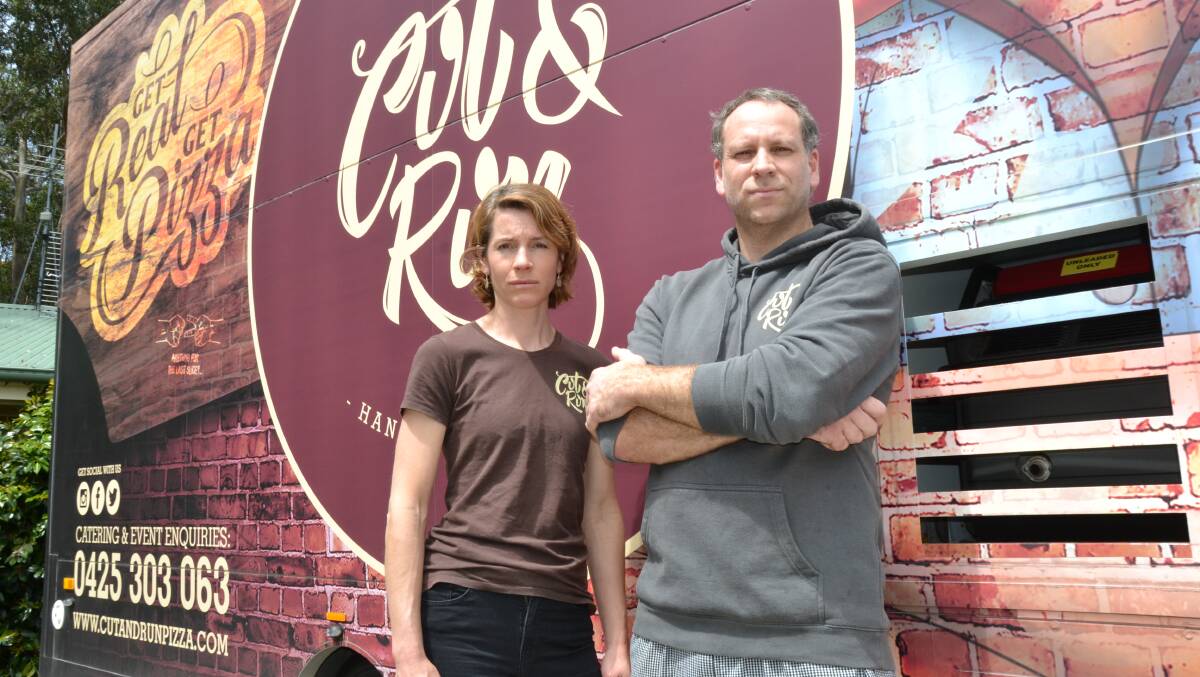 Angry: "We've forsaken the money we lost, we just don't want this to happen again," food truck owner's Kate and Riccardo Patrizi said. Picture: Kerrie O'Connor.