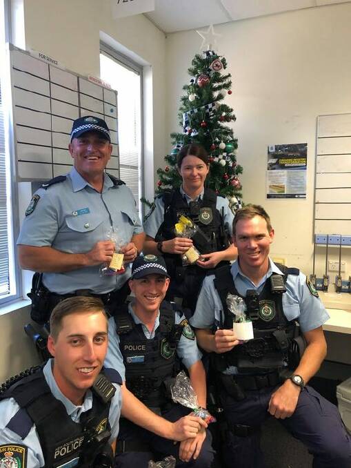 SMILES: Constable Nick Semia, Constable Rob Cald, Constable Rhys OBeirne, Constable Lauren Brown and Constable Sharn Stewart. PHOTO: NSW POLICE. 