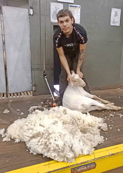 TRAVEL DREAM: Dubbo TAFE NSW student and shearer Tyron Cochrane has plans to take his talent on the road. Photo: CONTRIBUTED. 