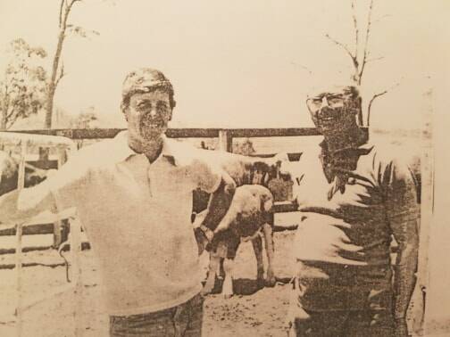 SEARCHING FOR A FRIEND: Jamie Robson's Grandfather (Left) with his father (Right). Photo: PROVIDED. 