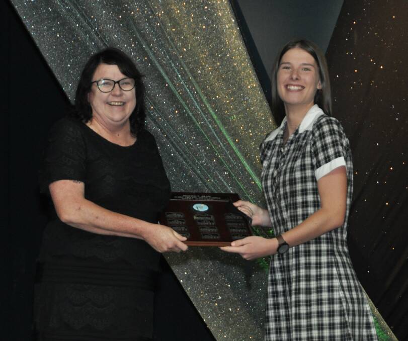 AWARDS PRESENTATION: Dubbo College South Campus principal Linda Macleod presenting an award to Year 10 student Ruby Eggert. Photo: CONTRIBUTED.