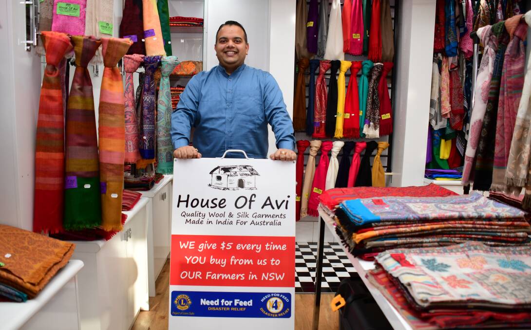 HELPING FARMERS: Dubbo's House of Avi owner Avi Kumar stands by the words of his father and supports our farmers. Photo: BELINDA SOOLE.