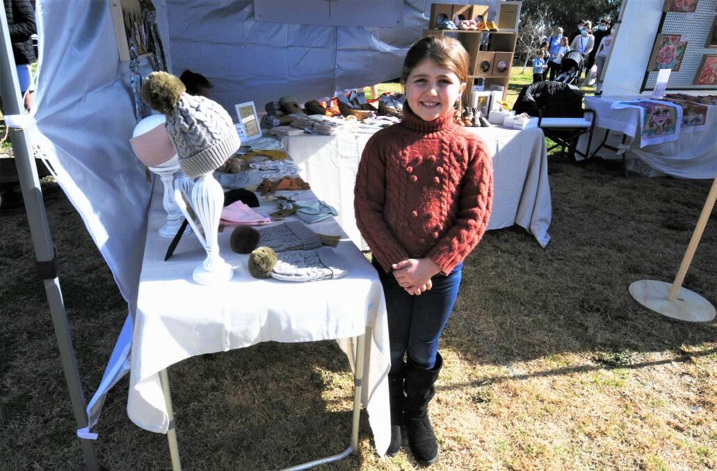 MARKET TIME: Sienne Lewis happy to be at the Lazy River Estate Winter Markets 2021. Photo: TAYLOR DODGE. 