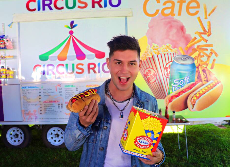 POPCORN FUN: Circus Rio's Johnny Mag enjoying the food stand. Photo: CONTRIBUTED. 