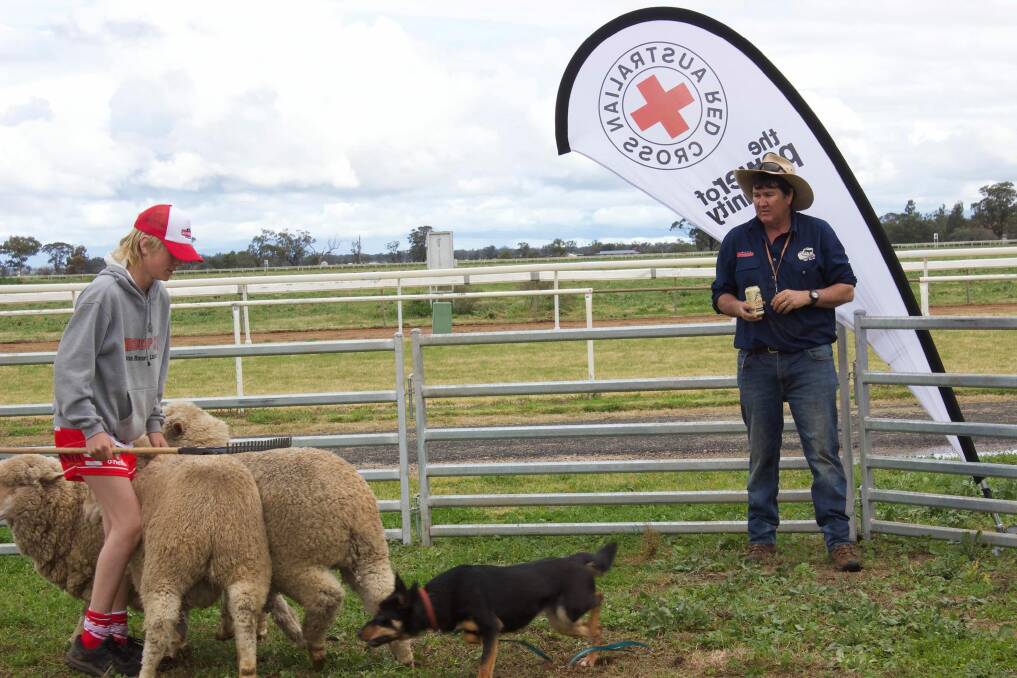 UNITY: Gary White joins forces with Red Cross' Let's Talk program by hosting working dog schools based on bringing farmers together. Photo: CONTRIBUTED. 