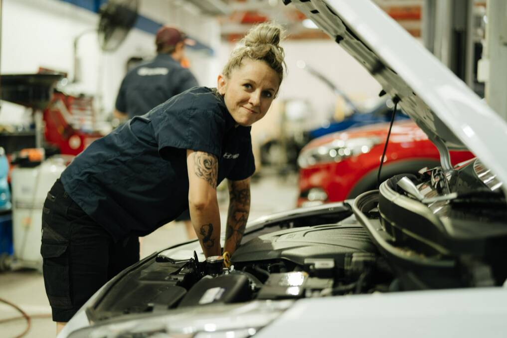 CREATING POSITIONS: Female mechanic Jasmine Donney. Photo: CONTRIBUTED. 