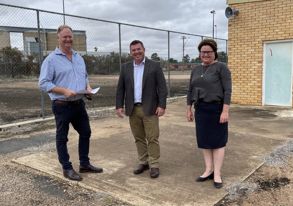 UPGRADE: Dubbo MP Dugald Saunders with Narromine Shire Director of Community and Economic Development Phil Johnston and General Manager Jane Redden. Photo: CONTRIBUTED