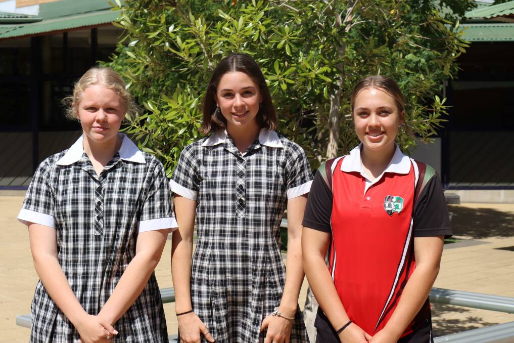 Finalists Maddy Newstead, Matilda Backus and Brelle Lord. Photo: CONTRIBUTED