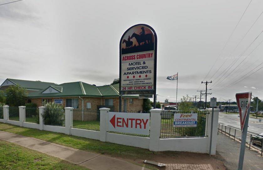 The incident unfolded while the pair were staying at the Across Country Motor Inn in February this year. Picture: Google Maps