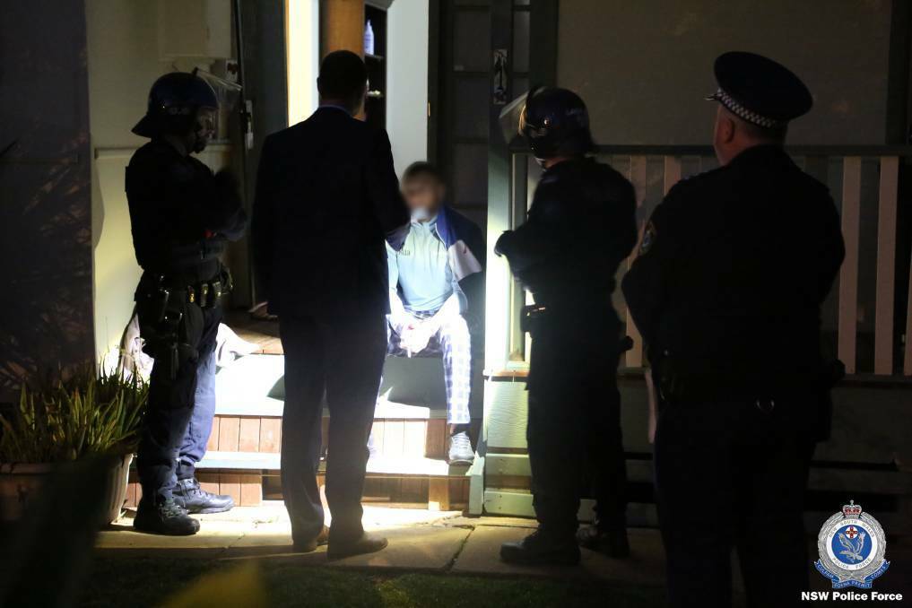 BUST: Police conducted early morning raids at a series of properties following a 14-month undercover operation to dismantle a drug syndicate operating out of Wellington. Photo: NSW POLICE