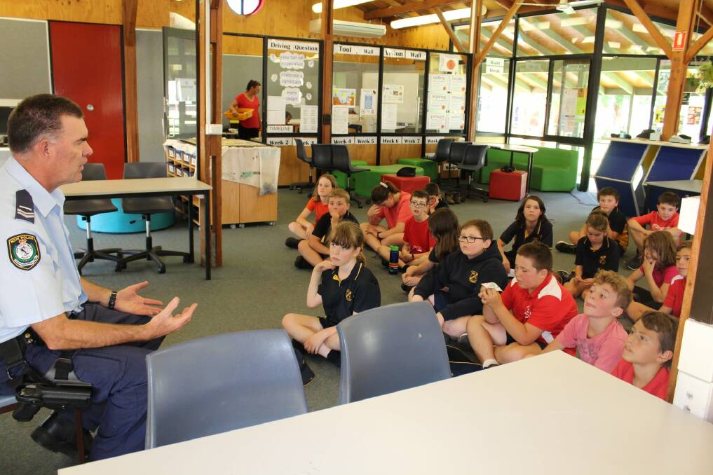 School Liaison Police, Senior Constable Marty Paice was at Yeoval Central School earlier this year. Photo: NSW Police 