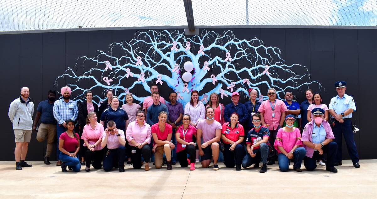 FOR A CAUSE: Macquarie Correctional Centre staff wear pink for the McGrath Foundation. Photo: CORRECTIVE SERVICES NSW
