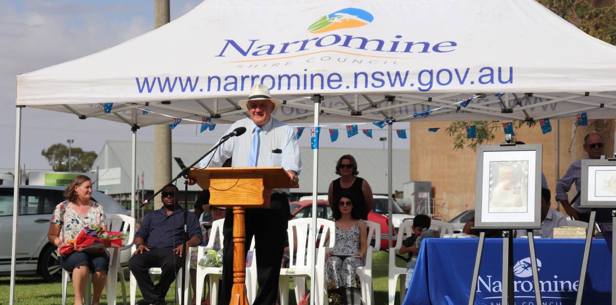 INSPIRING: Roger Fletcher was Narromine's Australia Day ambassador for 2020. Photo: Zaarkacha Marlan