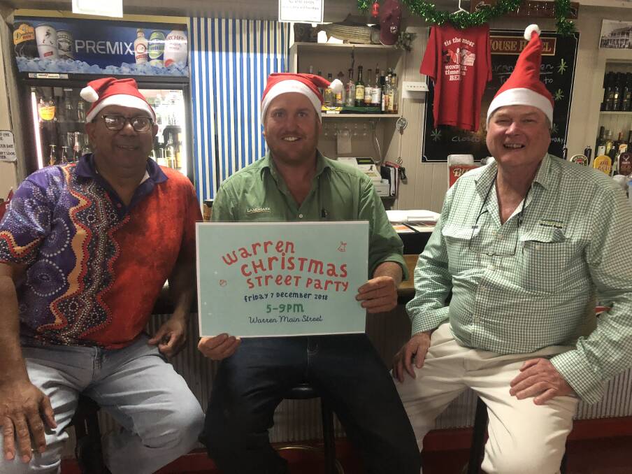 Glenn Darcy, Marcus Bruce and Trevor Wilson are ready to meet Warren. Photo: CONTRIBUTED

 