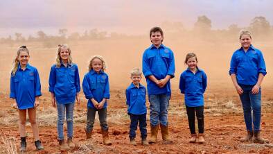 FUTURE FARMERS: Hermidale Public School students Matilda Mudford, Marlie Jensen, Jimmy Smith, Ned Gunning, Oliver Sheather, Abbie Smith and Ruby Mudford. Photos: ANGIE WHITE 