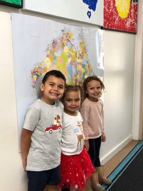 ACCESS: Mekhi, Macie and Romee love learning at Dubbo West Preschool and were very excited about the grant. Photo: CONTRIBUTED