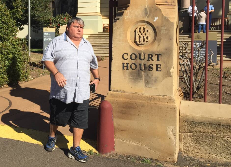 Robert Crockford leaves court in Dubbo after pleading not-guilty to 12 charges in 2019. Picture: Daily Liberal 