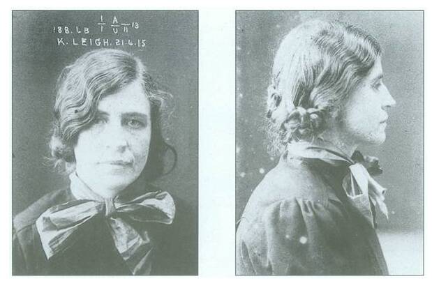 Kate Leigh, aged 34, in Long Bay jail after a 1915 perjury conviction. Picture: State Records NSW
