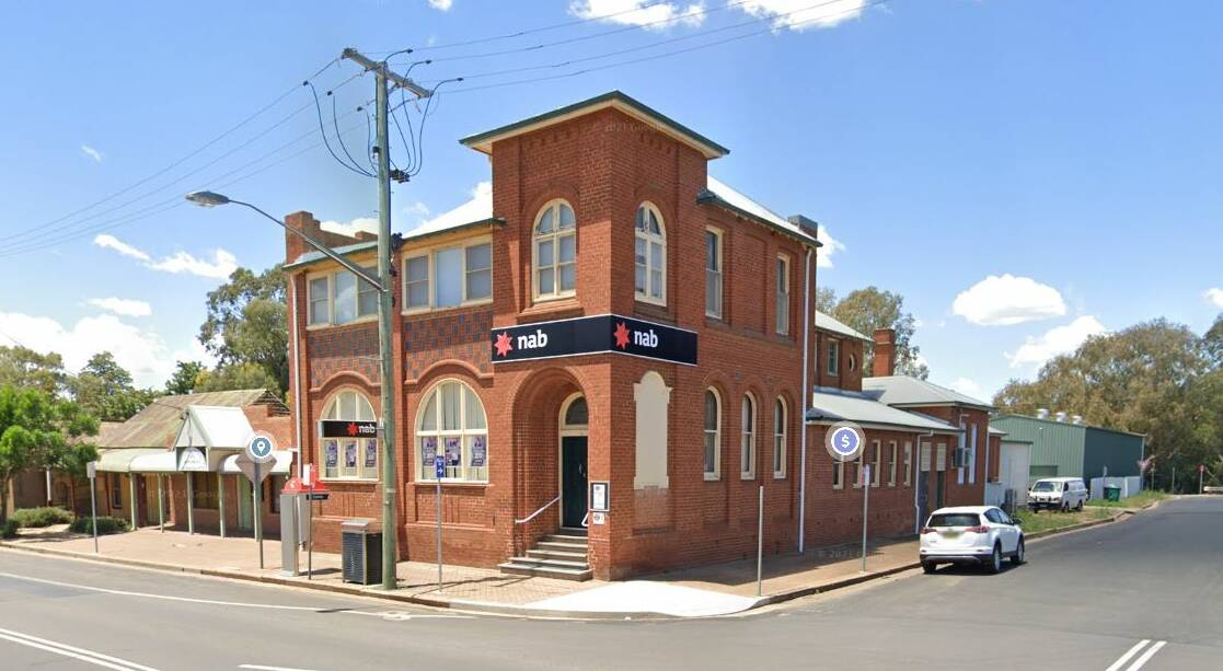 Gilgandra resident Heather Thiele, said the decline in services at the town's National bank in the last five years had left her "frustrated and anxious" for the future of services. Picture by Google Maps