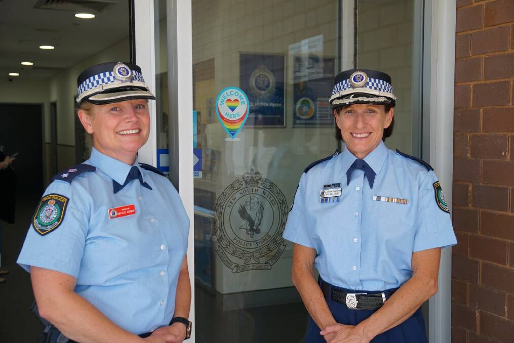 DIVERSITY: Orana Mid-Western Police Disctict commander, acting superintendent Natalie Antaw and Corporate Sponsor for Sexuality, Gender Diversity and Intersex, assistant commissioner Gelina Talbot. Photo: NSW POLICE 