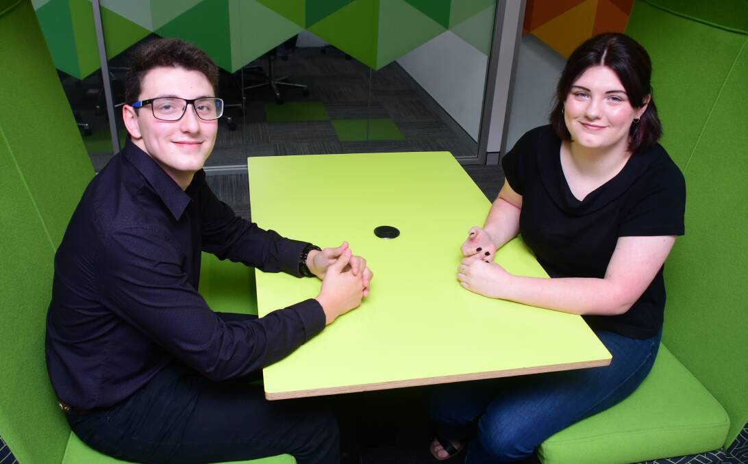 HARD WORKING: Dubbo twins Wyatt and Georgia Schubel complete both year 11 and 12 studies in just a year through TAFE NSW digital. Photo: AMY McINTYRE