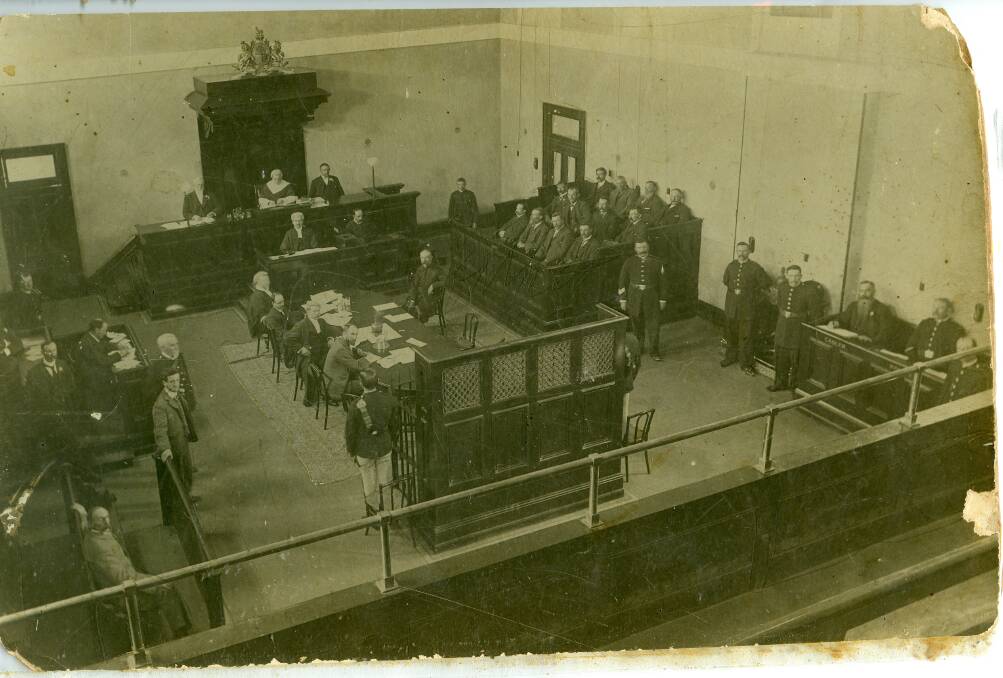 Dubbo Court Room during the trial of Ah Check in1904. Picture: Macquarie Regional Library