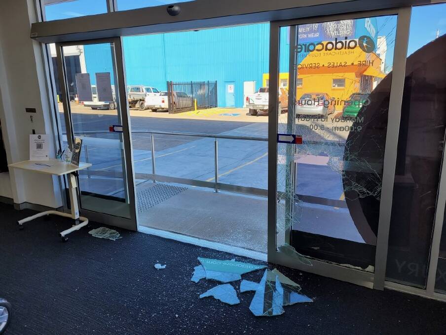 BRAZEN: The Dubbo Aidacare store was targeted twice by vandals over just four days. Photo: CONTRIBUTED