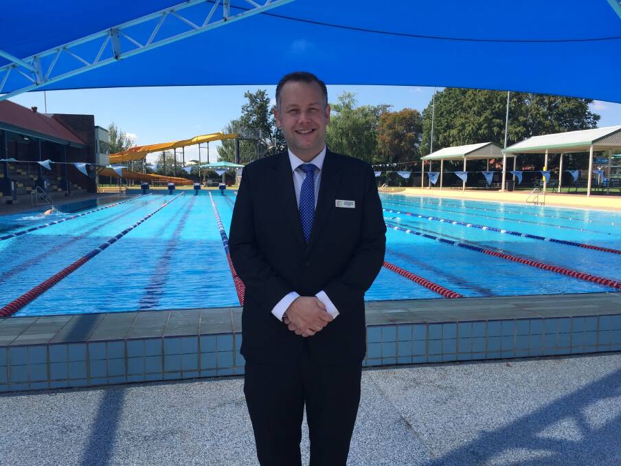 Water wise: Dubbo Regional Council mayor Ben Shields has assured residents water from the pool will not be wasted. Photo: CRAIG THOMSON.
