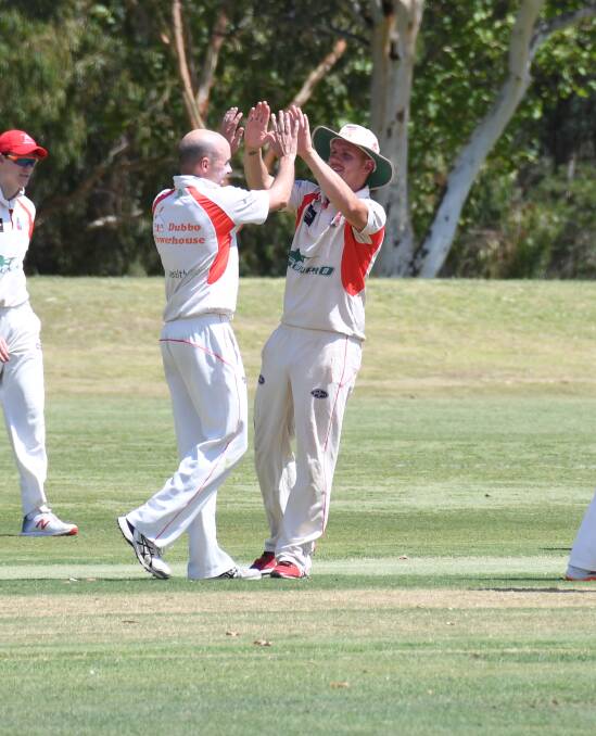 Gotcha: Bede Young celebrates taking a wicket for RSL Colts on Saturday. Photo: AMY MCINTYRE.