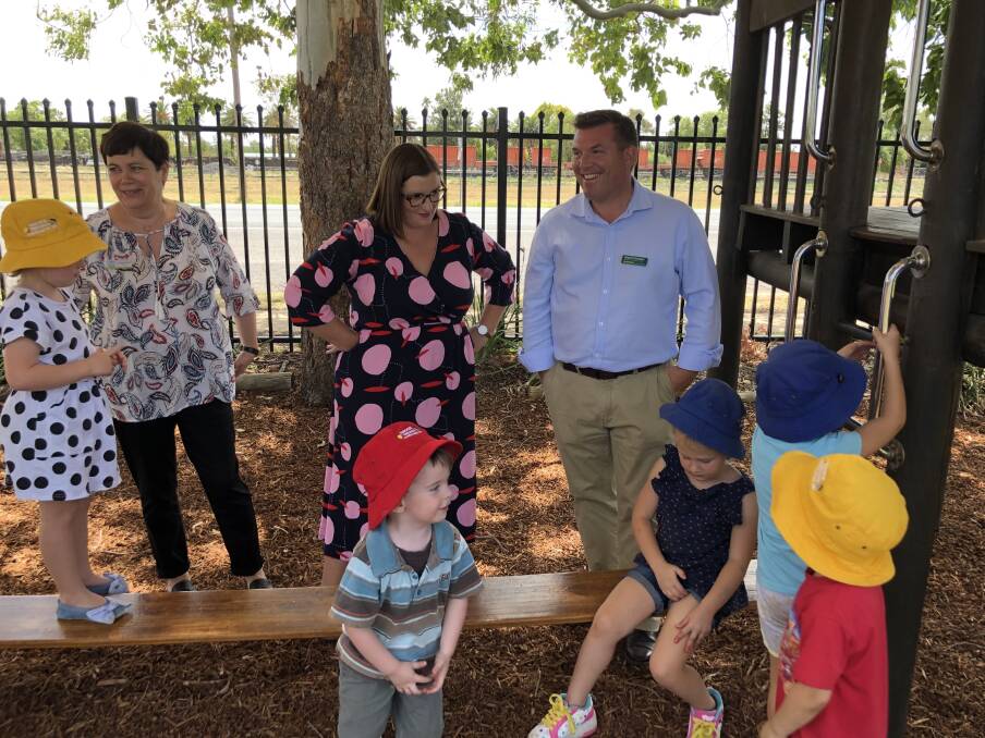 Member for the Dubbo electorate Dugald Saunders with Education and Early Childhood Learning Minister Sarah Mitchell.