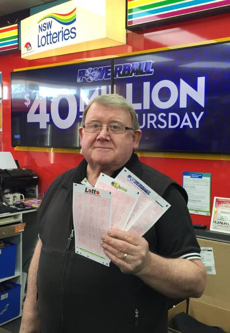 Newsagent Peter Snare could sell the winning ticket.